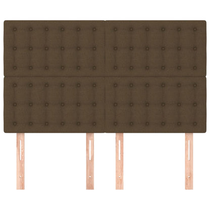Hoofdbord donkerbruin 144x5x118/128 cm stof