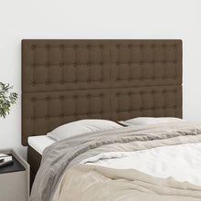 Hoofdbord donkerbruin 144x5x118/128 cm stof