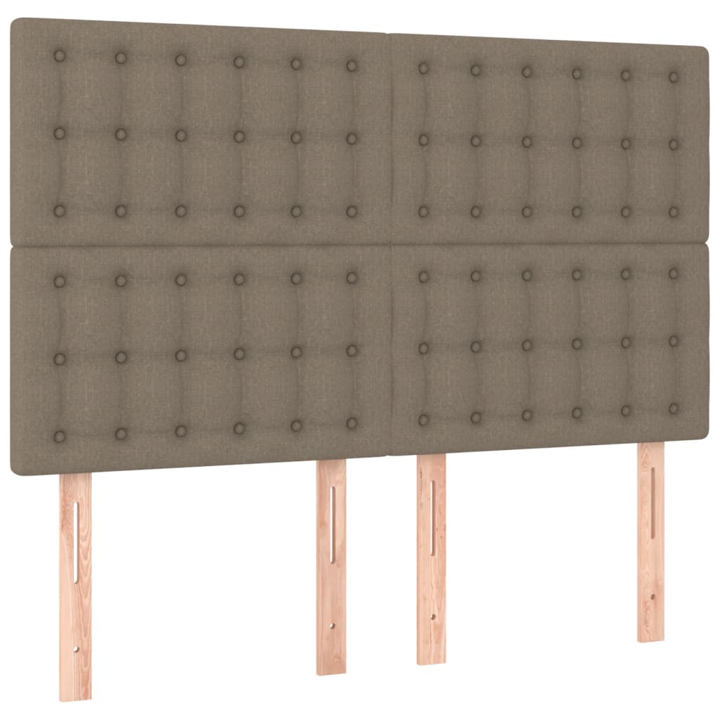 Hoofdborden 4 St 72X5X78/88 Cm Stof Taupe 1 144 cm Hoog