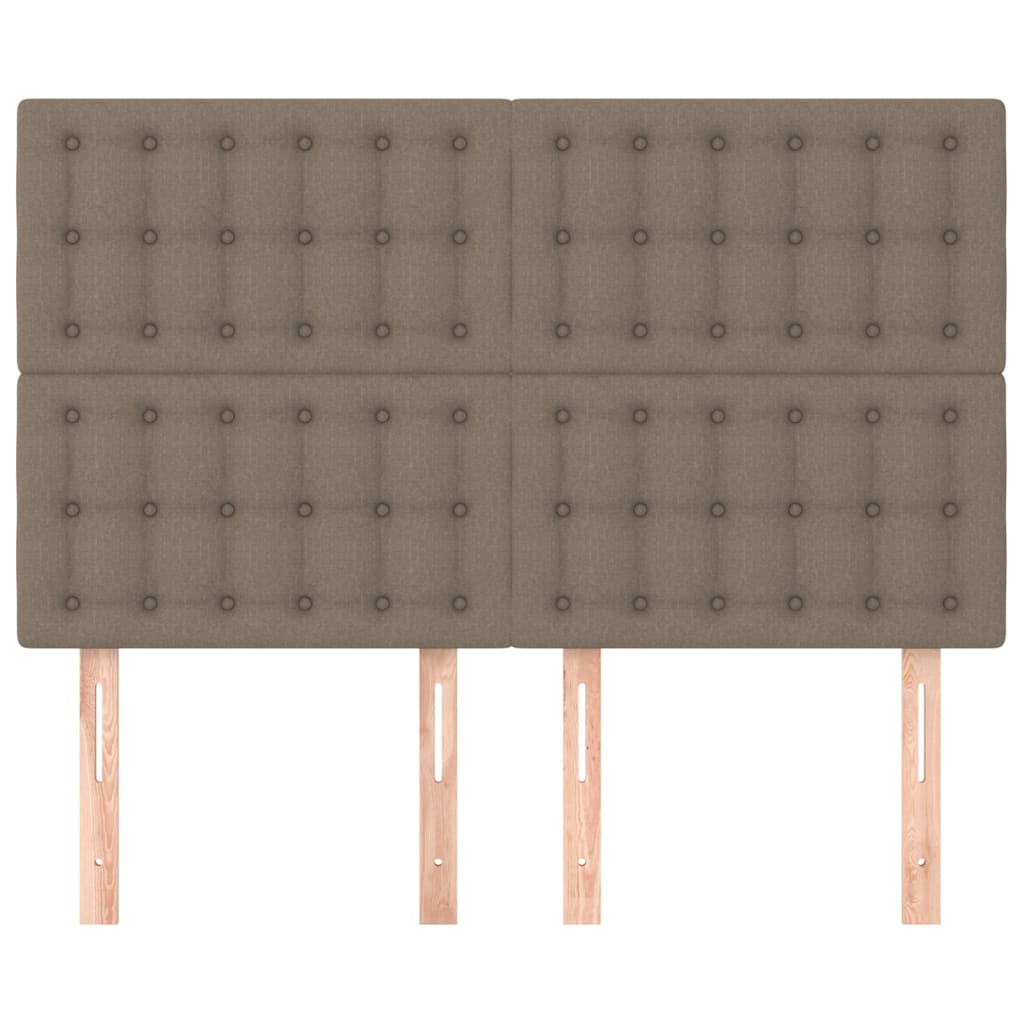 Hoofdborden 4 St 72X5X78/88 Cm Stof Taupe 1 144 cm Hoog