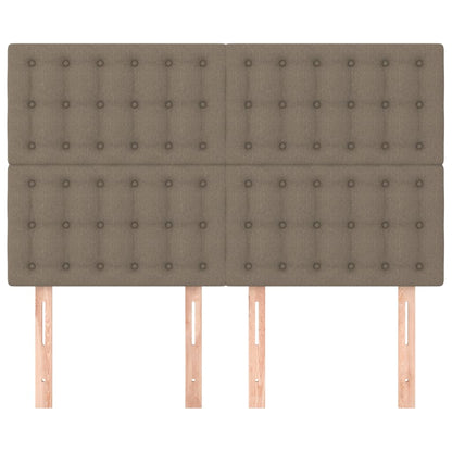 Hoofdborden 4 St 72X5X78/88 Cm Stof Taupe 1 144 cm Hoog