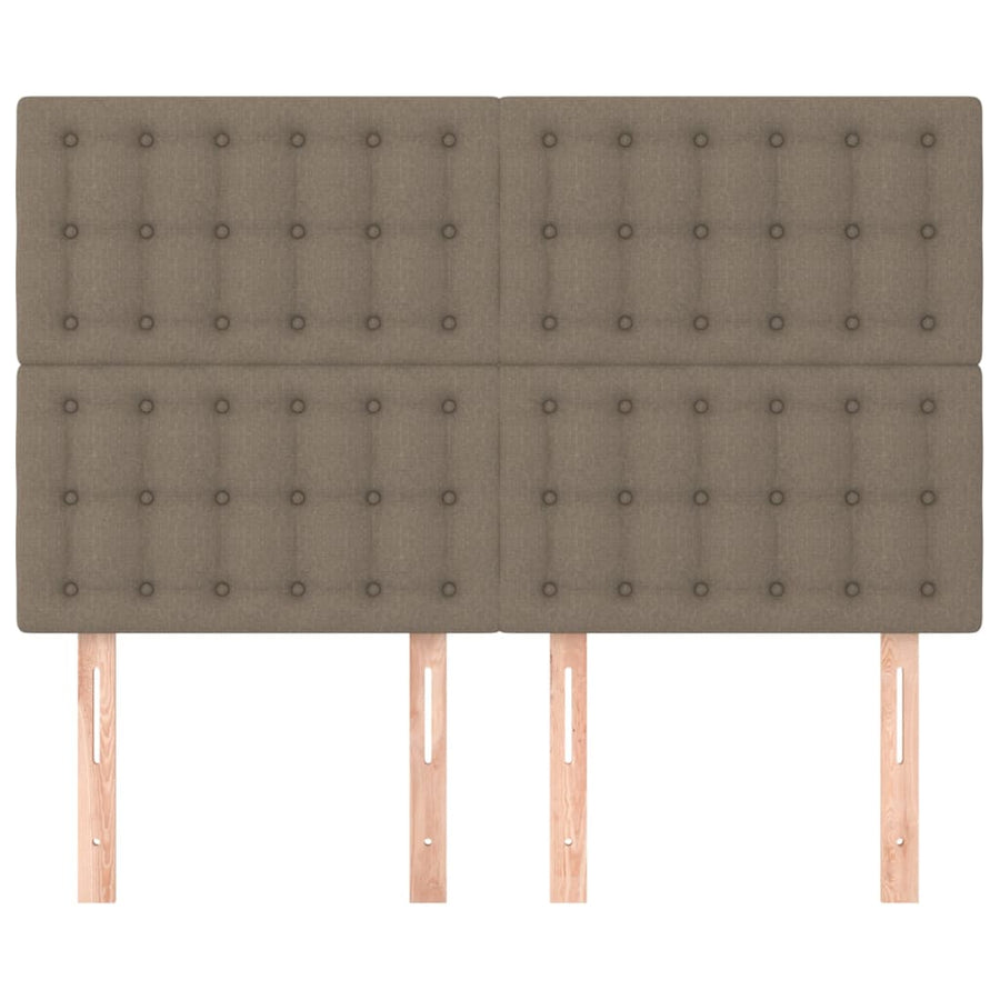 Hoofdborden 4 St 72X5X78/88 Cm Stof Taupe 1 144 cm Hoog