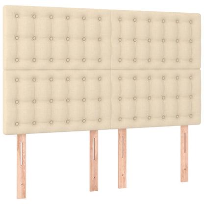 Hoofdborden 4 St 72X5X78/88 Cm Stof Kleurig Crème 144 cm Hoog
