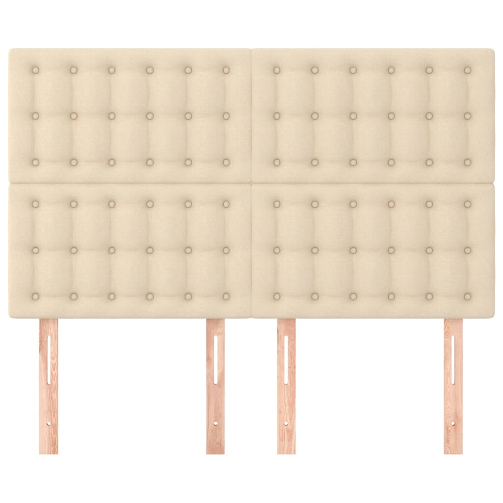 Hoofdborden 4 St 72X5X78/88 Cm Stof Kleurig Crème 144 cm Hoog