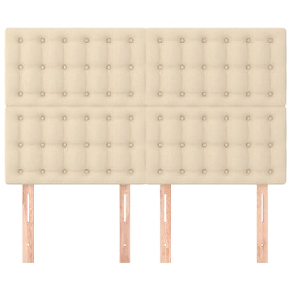 Hoofdborden 4 St 72X5X78/88 Cm Stof Kleurig Crème 144 cm Hoog