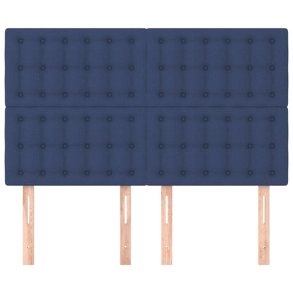 Hoofdborden 4 St 72X5X78/88 Cm Stof Blauw 1 144 cm Hoog