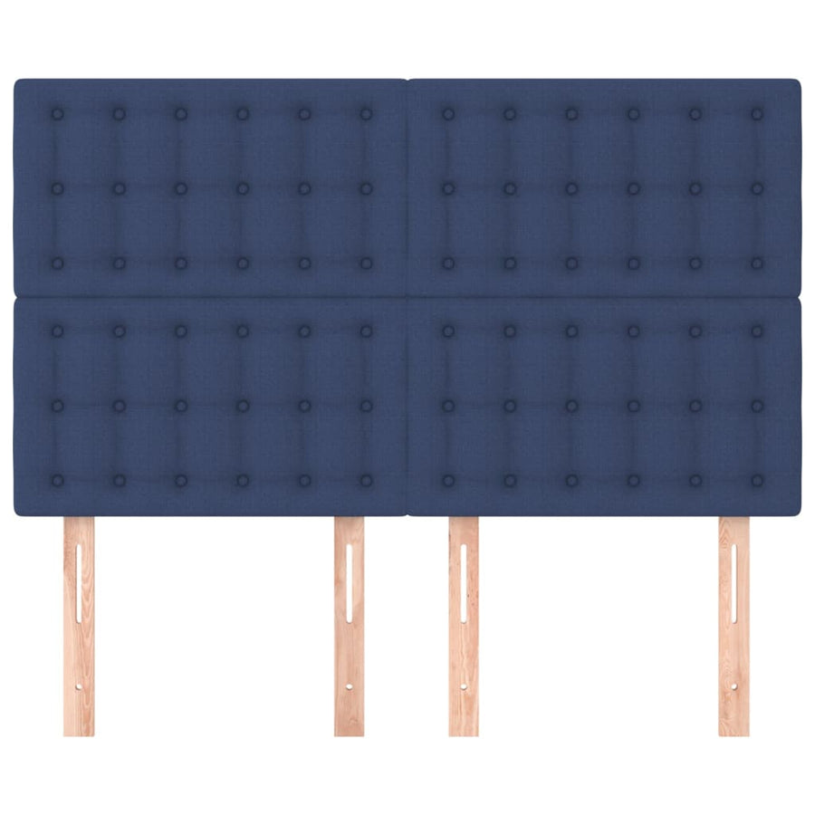 Hoofdborden 4 St 72X5X78/88 Cm Stof Blauw 1 144 cm Hoog