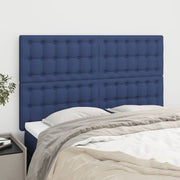 Hoofdbord stof blauw 144x5x118/128 cm