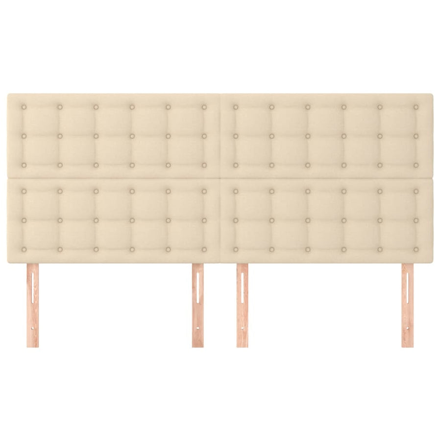 Hoofdborden 4 St 80X5X78/88 Cm Stof Kleurig 1 160 cm Crème