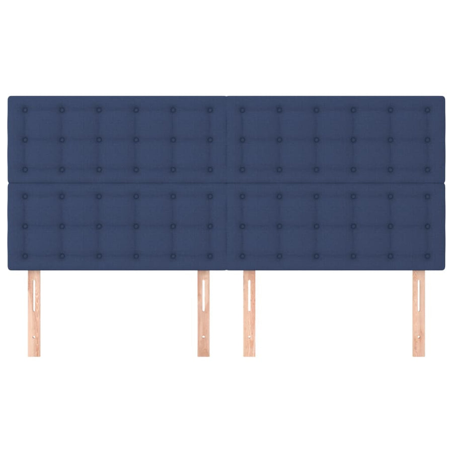 Hoofdborden 4 St 80X5X78/88 Cm Stof Blauw 160 cm Hoog