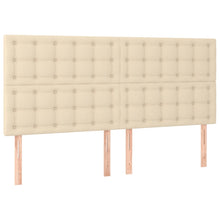 Hoofdborden 4 St 90X5X78/88 Cm Stof Crèmekleurig 1 180 cm