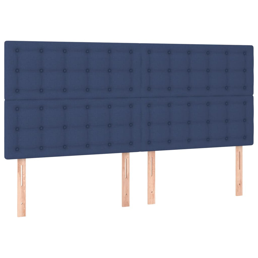 Hoofdbord blauw 180x5x118/128 cm stof