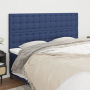 Hoofdbord stof blauw 180x5x118/128 cm