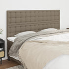 Headboard taupe 200x5x118/128 cm Fabric