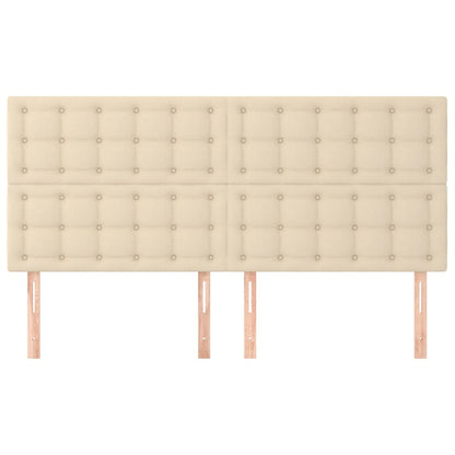 Hoofdborden 4 St 00X5X78/88 Cm Stof Kleurig Crème 1 200 cm Hoog