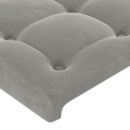 Hoofdborden 2 St 80X5X78/88 Cm Fluweel Lichtgrijs