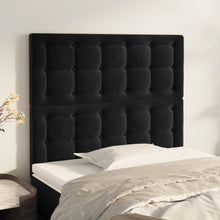 Hoofdborden 2 St 80X5X78/88 Cm Fluweel Zwart