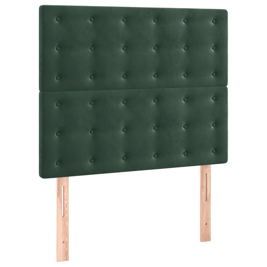 Hoofdborden 2 St 80X5X78/88 Cm Fluweel Donkergroen 80 cm Hoog