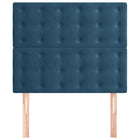 Headboard dark blue 80x5x118/128 cm velvet