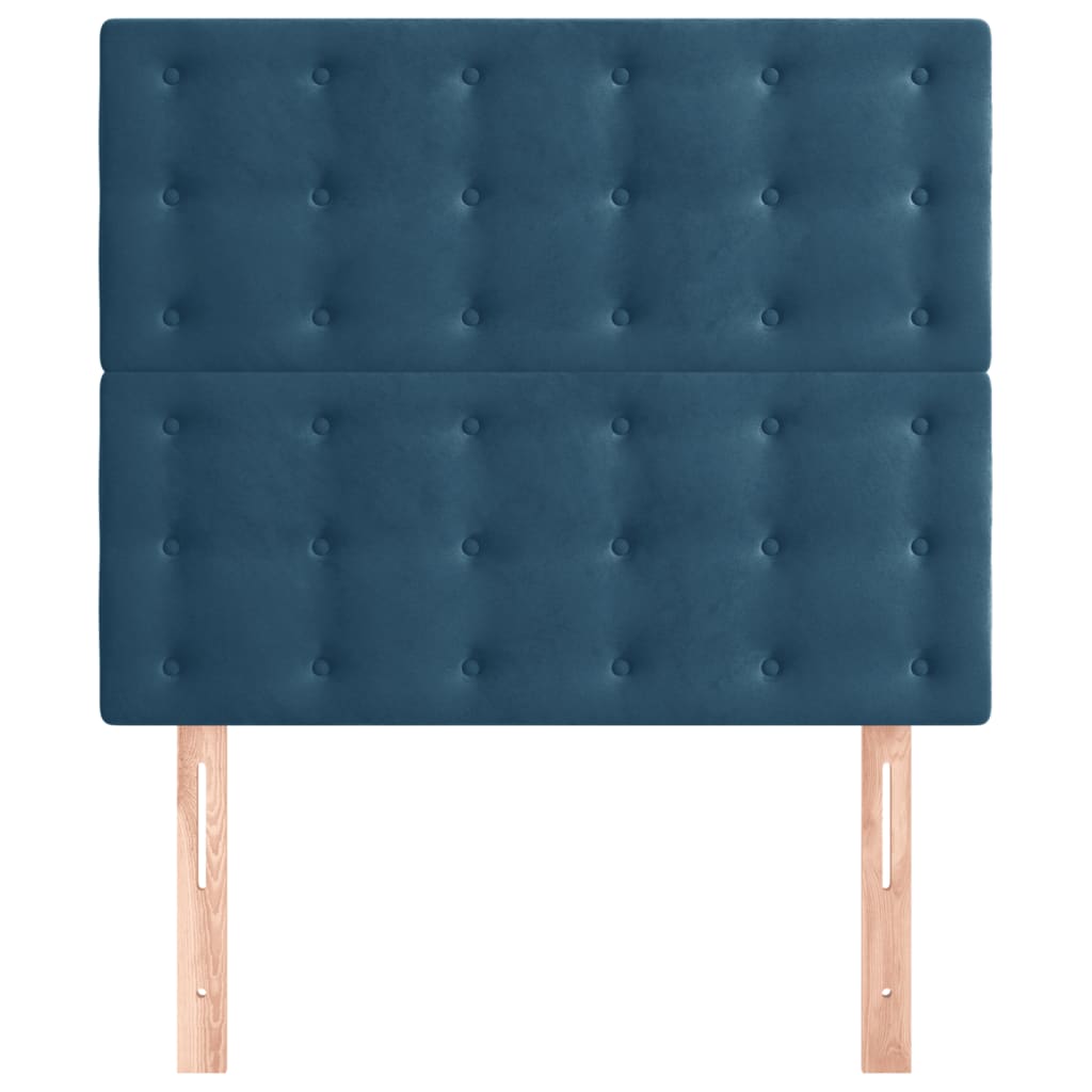 Hoofdborden 2 St 80X5X78/88 Cm Fluweel Donkerblauw 1 80 cm Hoog