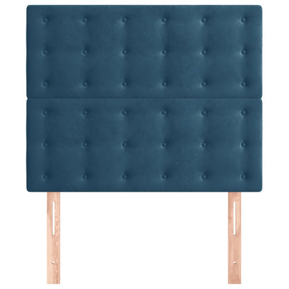 Hoofdborden 2 St 80X5X78/88 Cm Fluweel Donkerblauw 1 80 cm Hoog
