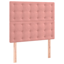 Hoofdbord roze 90x5x118/128 cm fluweel