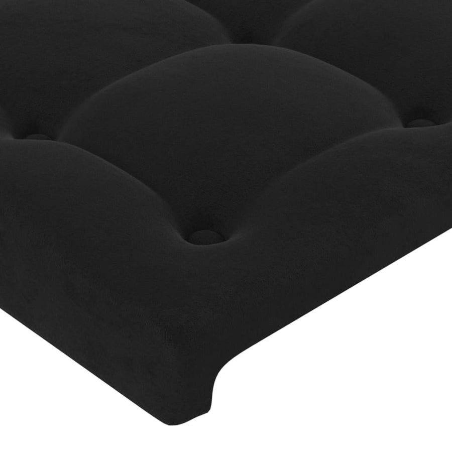 Hoofdborden 2 St 100X5X78/88 Cm Fluweel Zwart