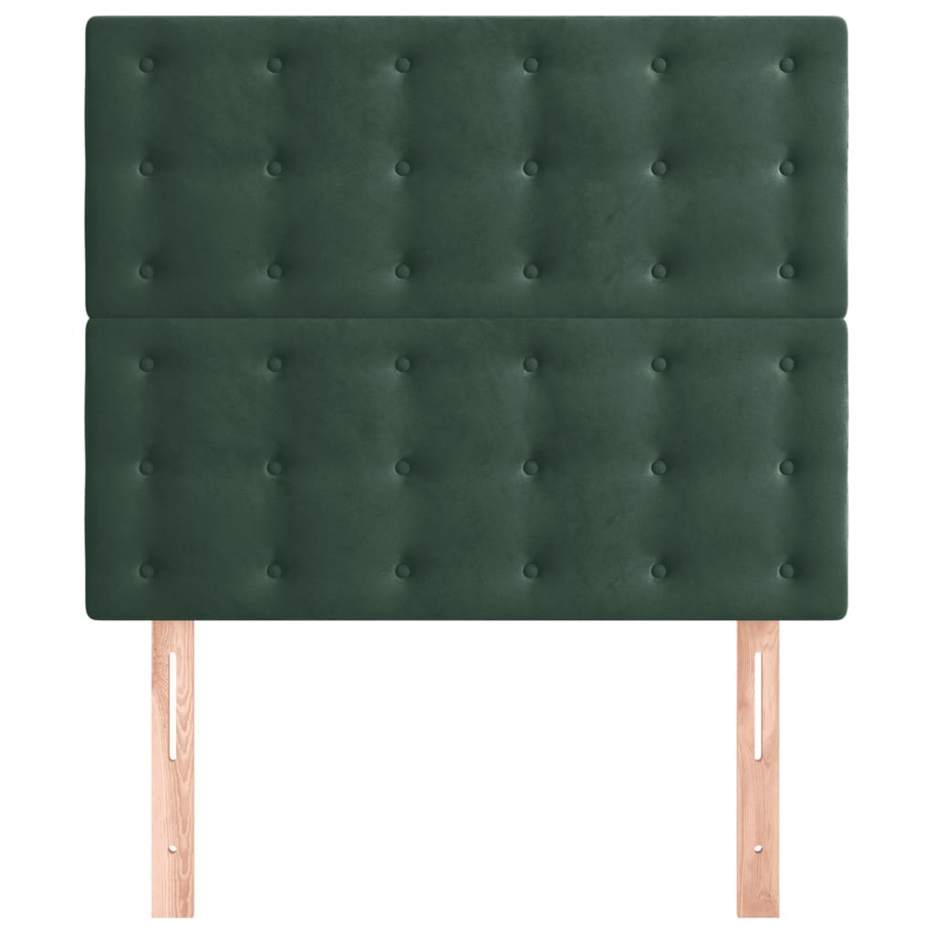 Hoofdbord donkergroen 100x5x118/128 cm fluweel