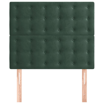 Hoofdbord donkergroen 100x5x118/128 cm fluweel