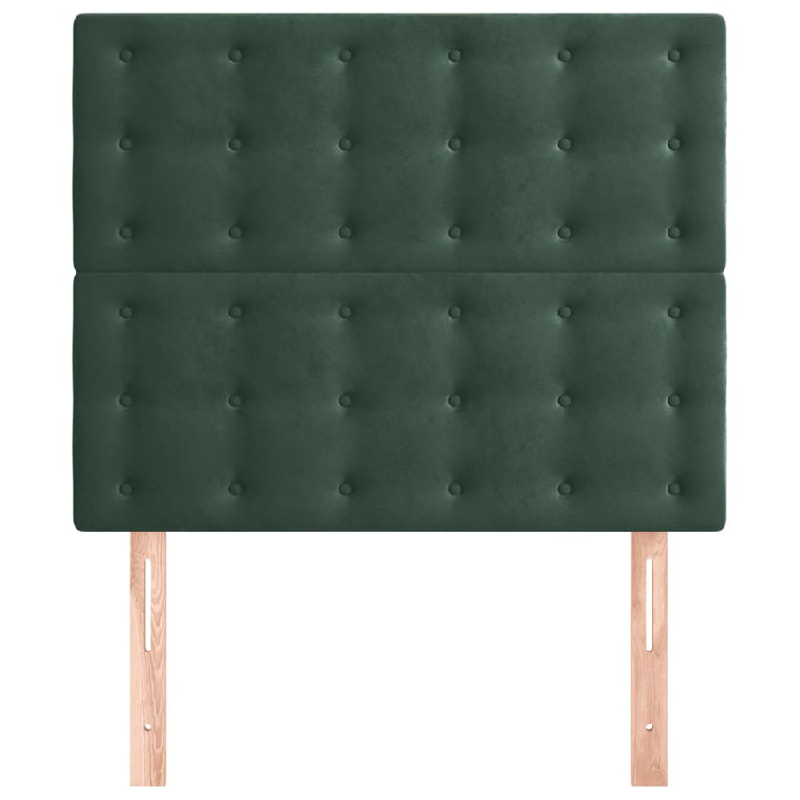 Hoofdbord donkergroen 100x5x118/128 cm fluweel