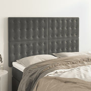 Hoofdbord 144x5x118/128 cm fluweel donkergrijs