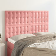 Hoofdbord 144x5x118/128 cm fluweel roze