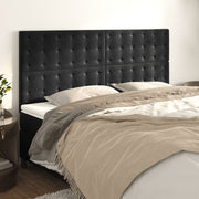 Hoofdbord 180x5x118/128 cm fluweel zwart