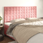 Headboard pink 180x5x118/128 cm velvet
