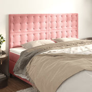 Hoofdbord roze fluweel 180x5x118/128 cm
