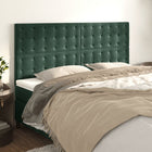 Headboard dark green 200x5x118/128 cm velvet