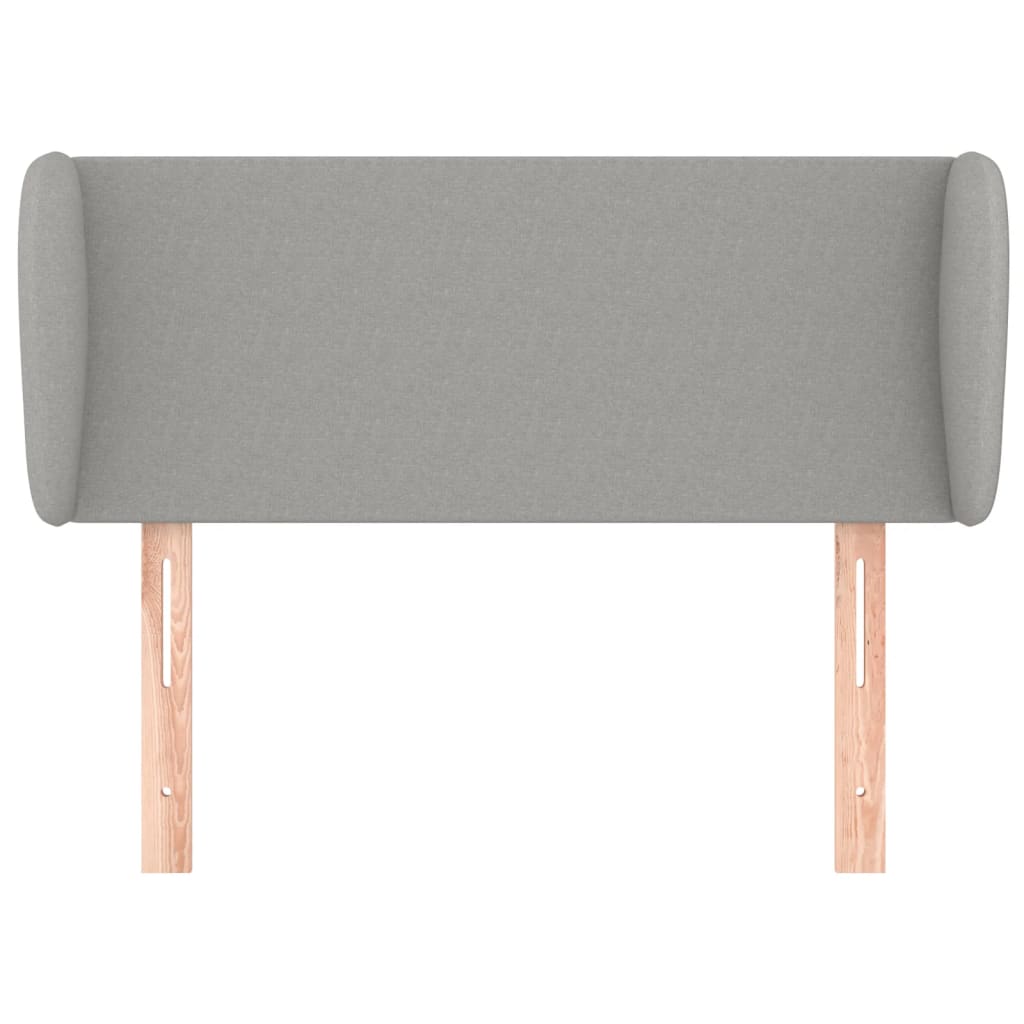 Hoofdbord met randen 83x23x78/88 cm stof lichtgrijs 83 x 23 x 78/88 cm Lichtgrijs