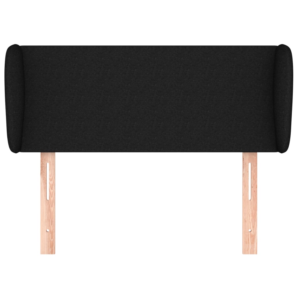 Hoofdbord met randen 83x23x78/88 cm stof zwart 83 x 23 x 78/88 cm Zwart