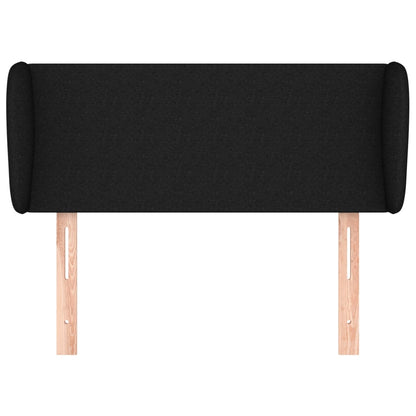 Hoofdbord met randen 83x23x78/88 cm stof zwart 83 x 23 x 78/88 cm Zwart