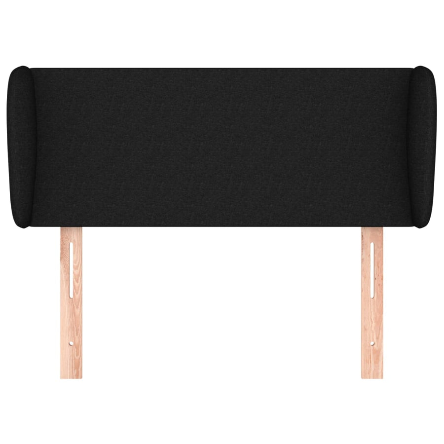 Hoofdbord met randen 83x23x78/88 cm stof zwart 83 x 23 x 78/88 cm Zwart