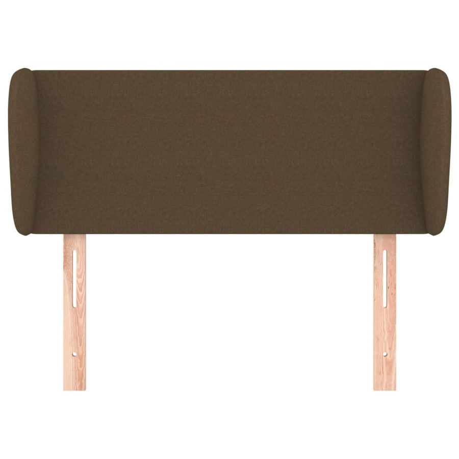 Hoofdbord met randen 83x23x78/88 cm stof donkerbruin 83 x 23 x 78/88 cm Donkerbruin
