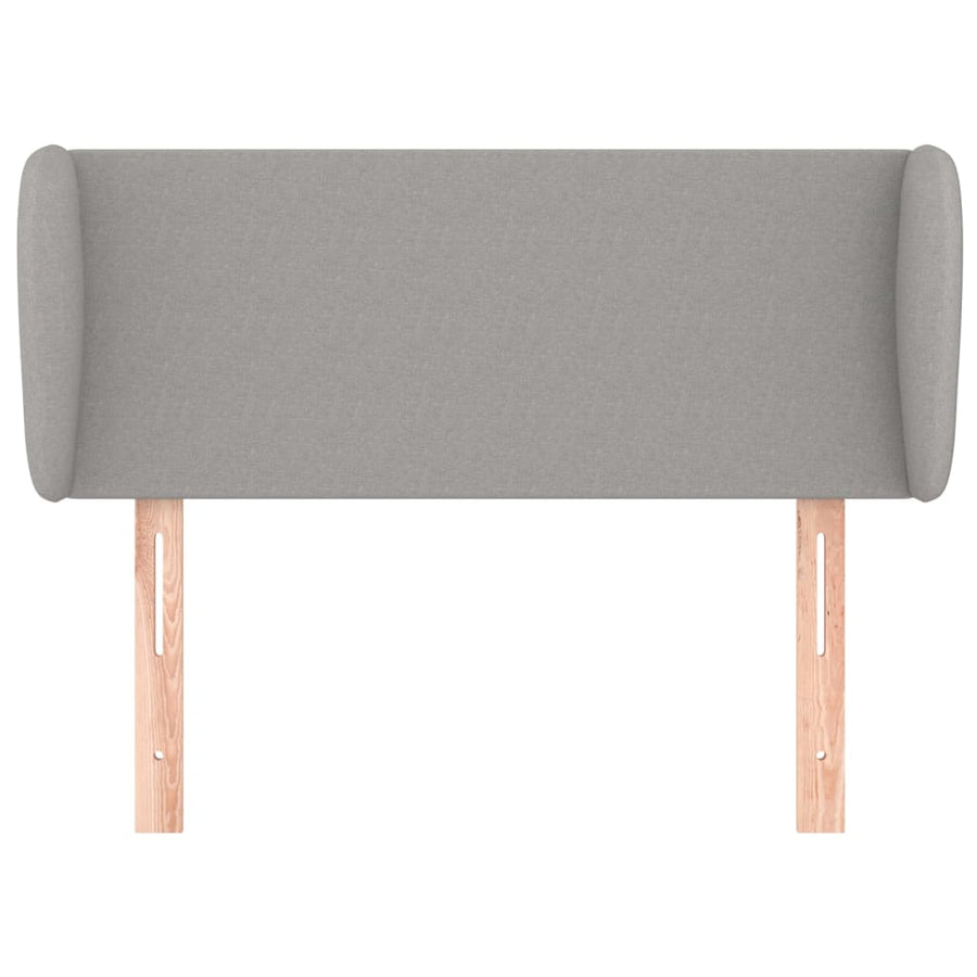 Hoofdbord met randen 93x23x78/88 cm stof lichtgrijs 93 x 23 x 78/88 cm Lichtgrijs