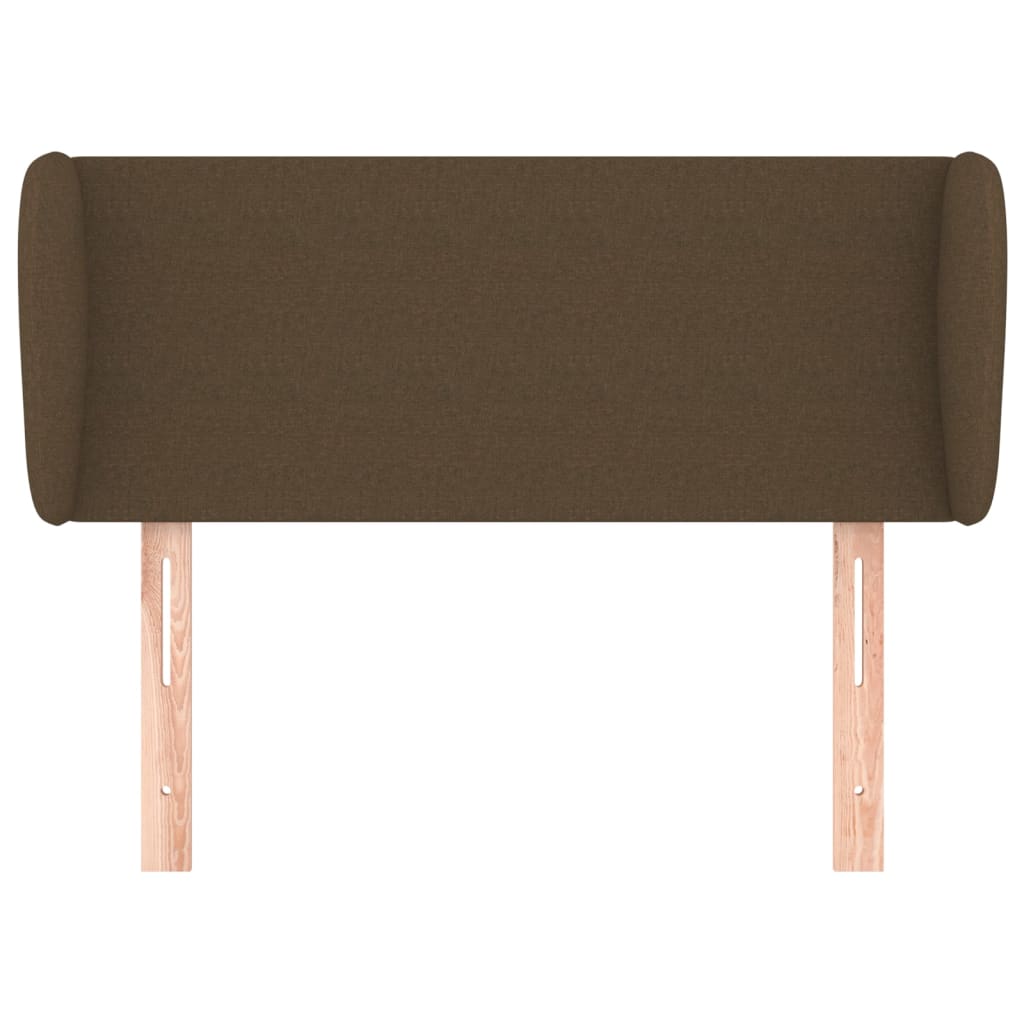 Hoofdbord met randen 93x23x78/88 cm stof donkerbruin 93 x 23 x 78/88 cm Donkerbruin