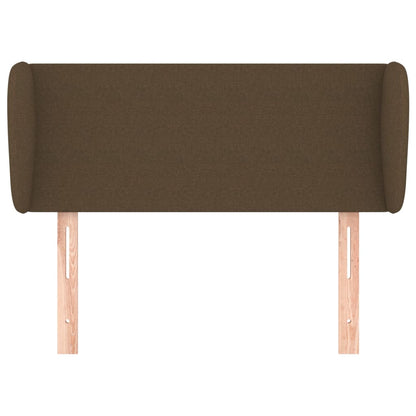 Hoofdbord met randen 93x23x78/88 cm stof donkerbruin 93 x 23 x 78/88 cm Donkerbruin