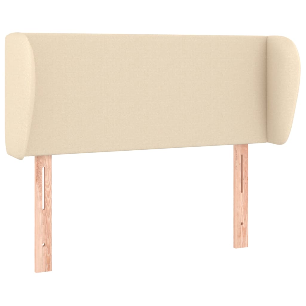 Hoofdbord met randen 93x23x78/88 cm stof crèmekleurig 93 x 23 x 78/88 cm Crème