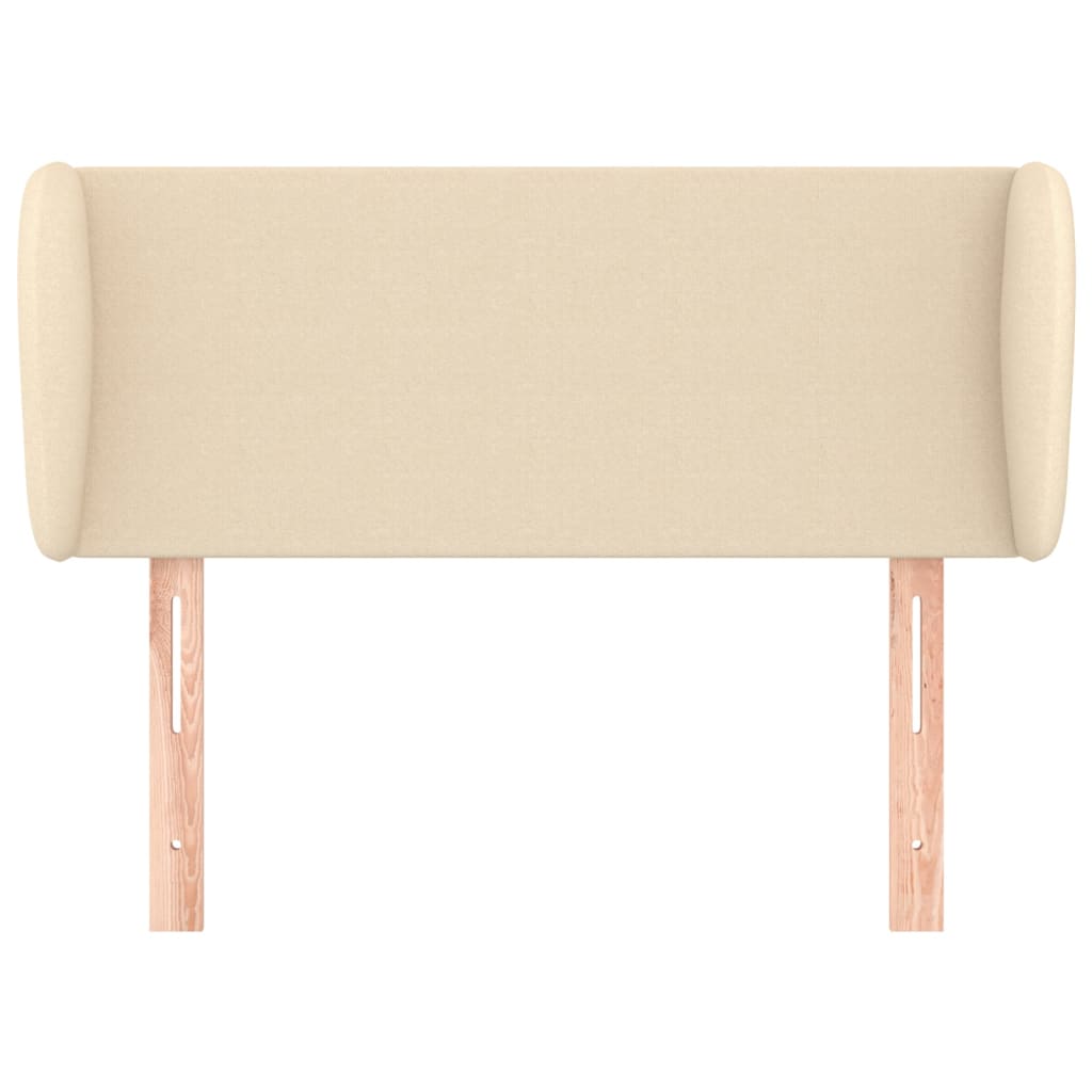 Hoofdbord met randen 93x23x78/88 cm stof crèmekleurig 93 x 23 x 78/88 cm Crème