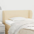 Headboard with edges 93x23x78/88 cm fabric cream