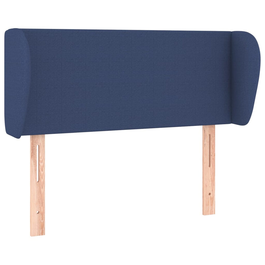 Hoofdbord met randen 93x23x78/88 cm stof blauw 93 x 23 x 78/88 cm Blauw