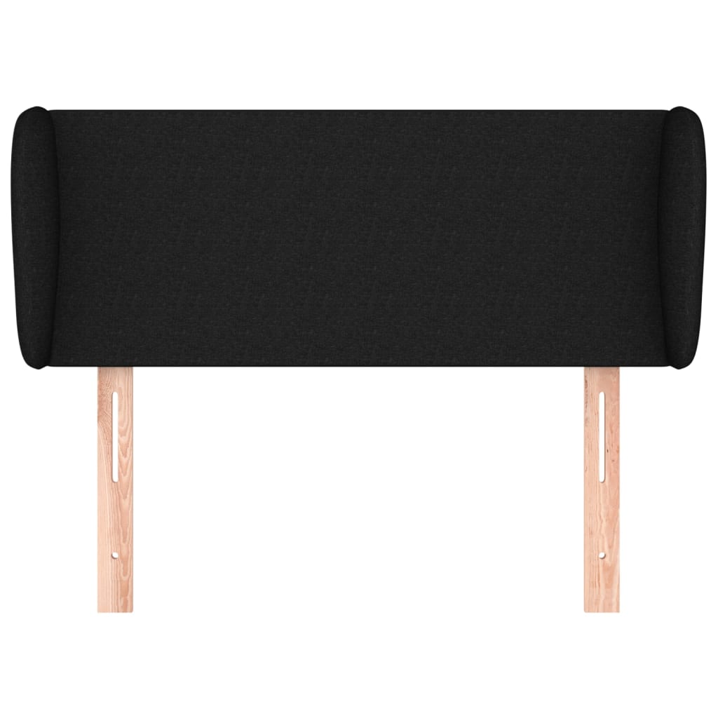 Hoofdbord met randen 103x23x78/88 cm stof zwart 103 x 23 x 78/88 cm Zwart