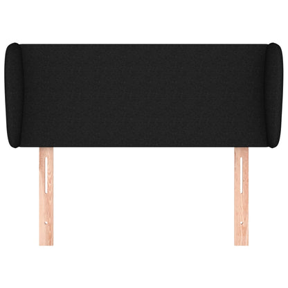 Hoofdbord met randen 103x23x78/88 cm stof zwart 103 x 23 x 78/88 cm Zwart